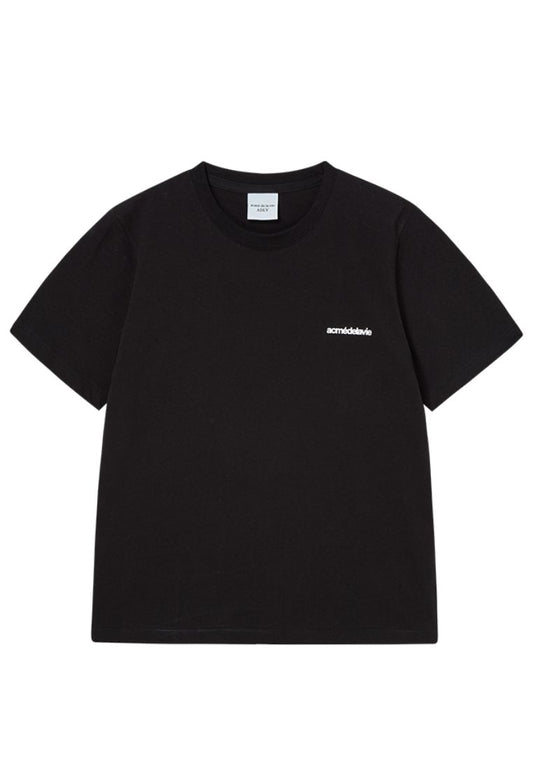 French Rabbit Silhouette Woman Short Sleeve T-Shirt Black