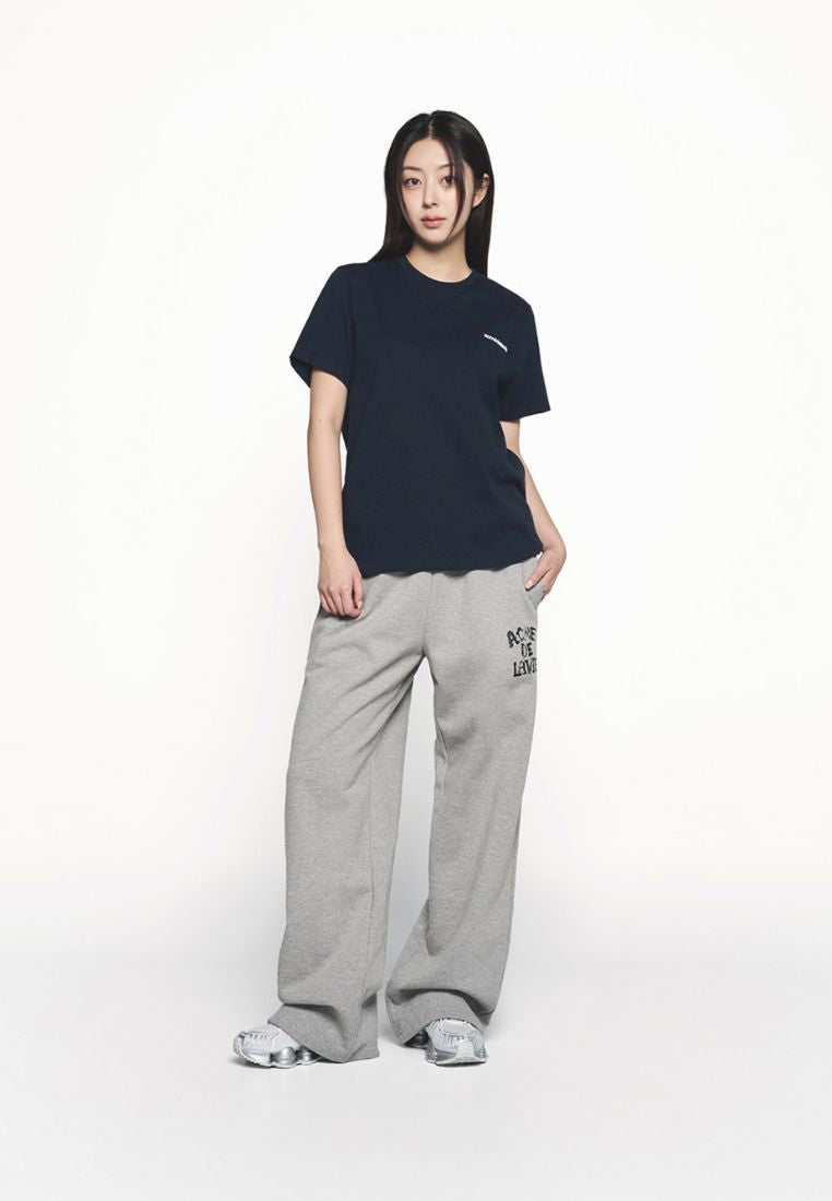 French Rabbit Silhouette Woman Short Sleeve T-Shirt Dark Navy