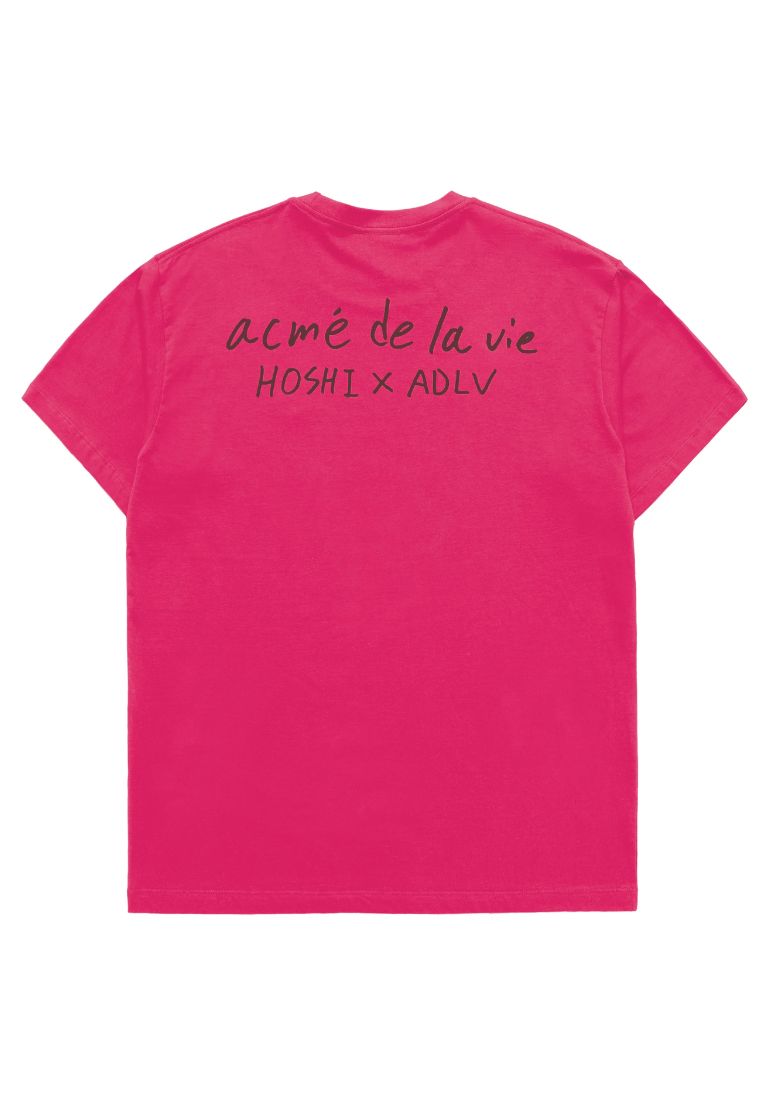 HOSHI X ADLV WAPPEN Short Sleeve T-Shirt Pink