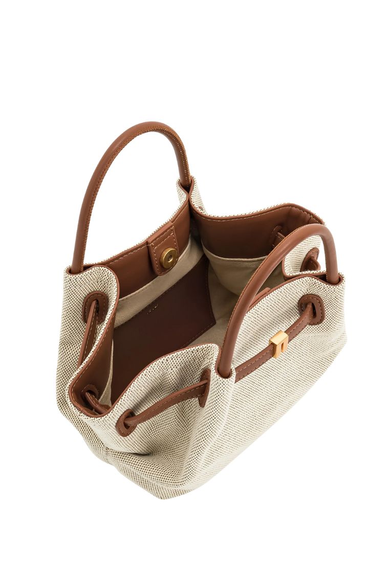 Hana Mini Tote Bag - Brown Canvas