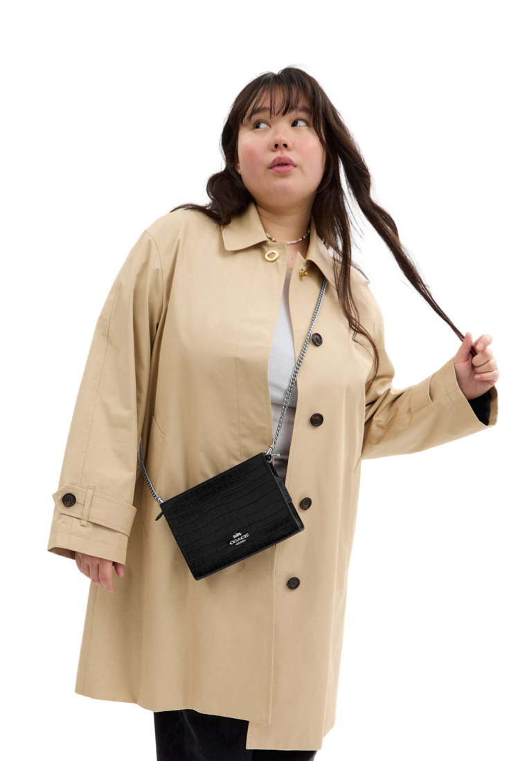 Slim Crossbody Silver Black