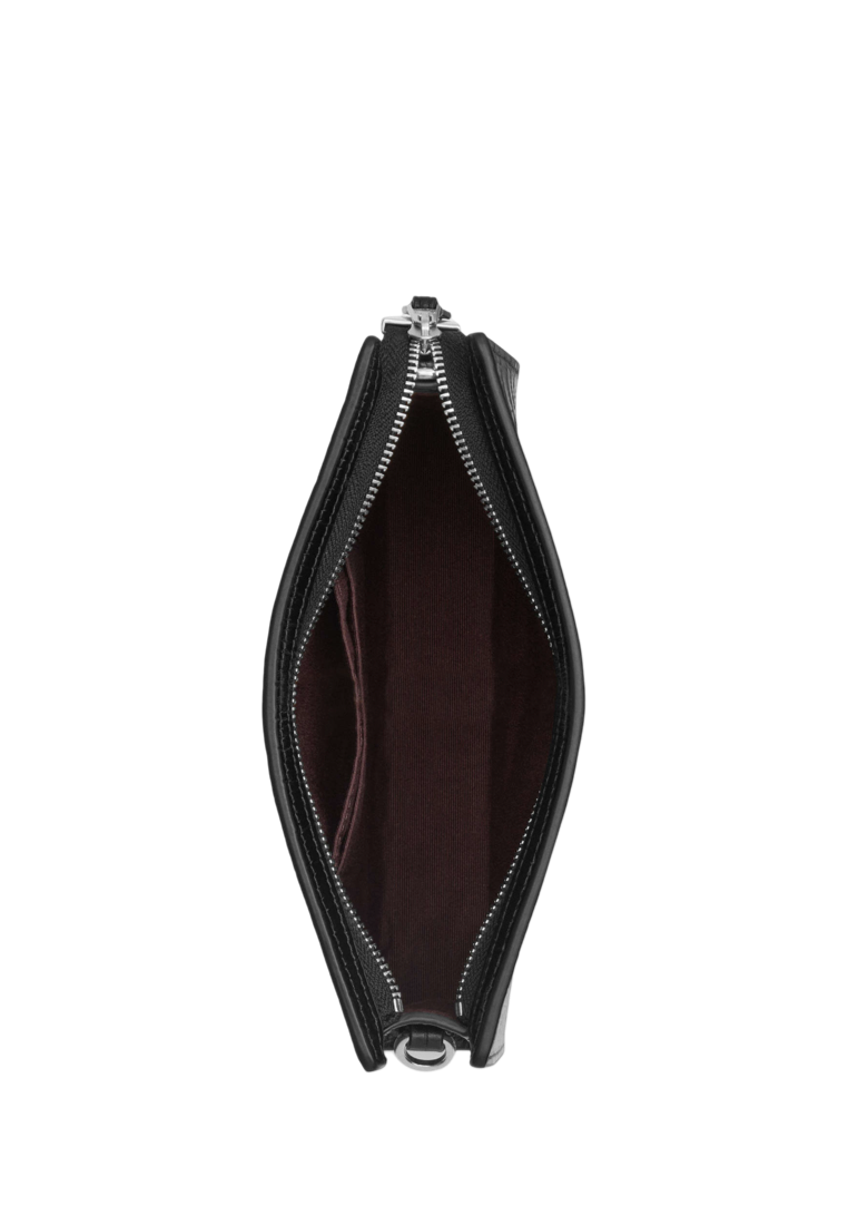 Slim Crossbody Bag Silver Black