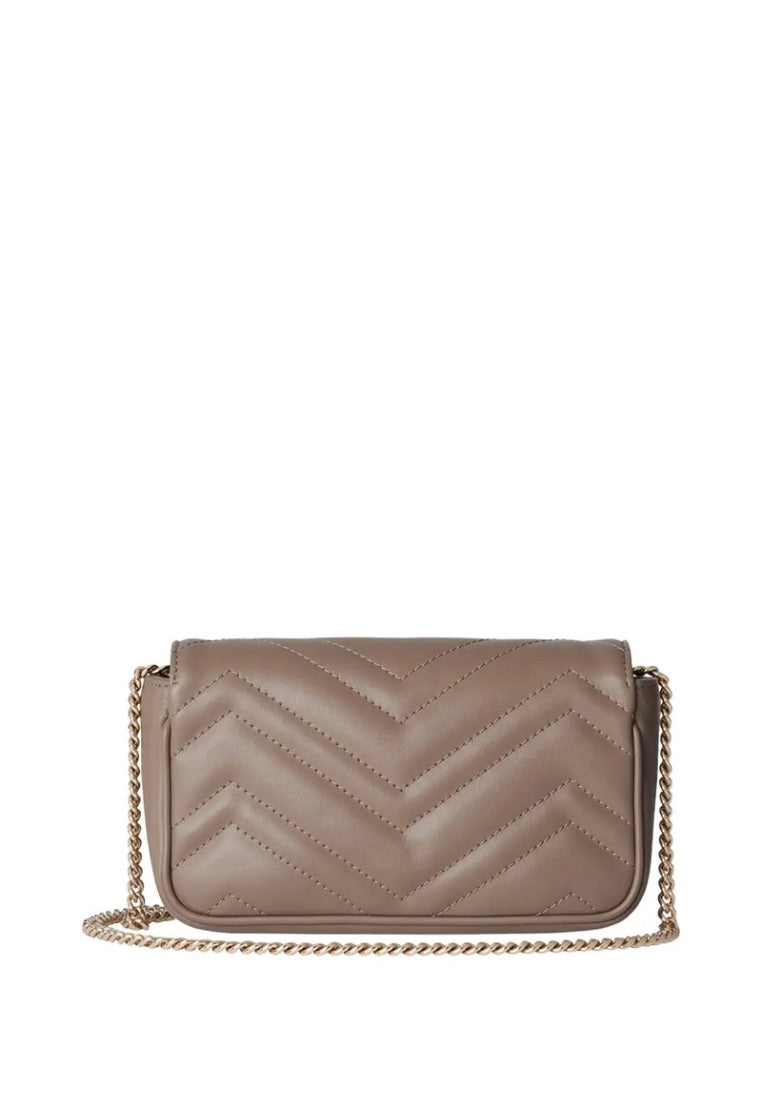 GG Marmont Super Mini Shoulder Bag Taupe