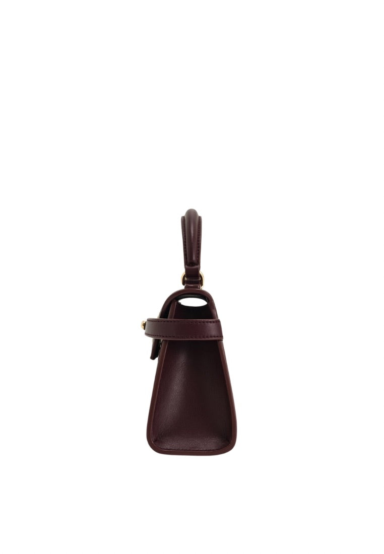 Elise Top Handle Bag - Deep Burgundy