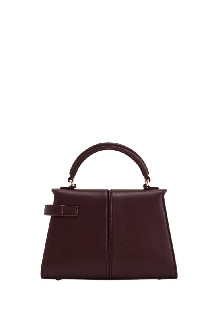 Elise Top Handle Bag - Deep Burgundy