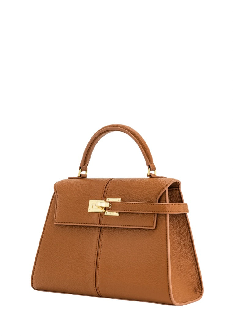 Elise Large Top Handle Bag - Brown