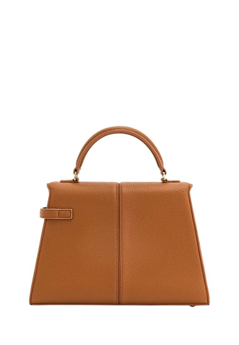 Elise Large Top Handle Bag - Brown