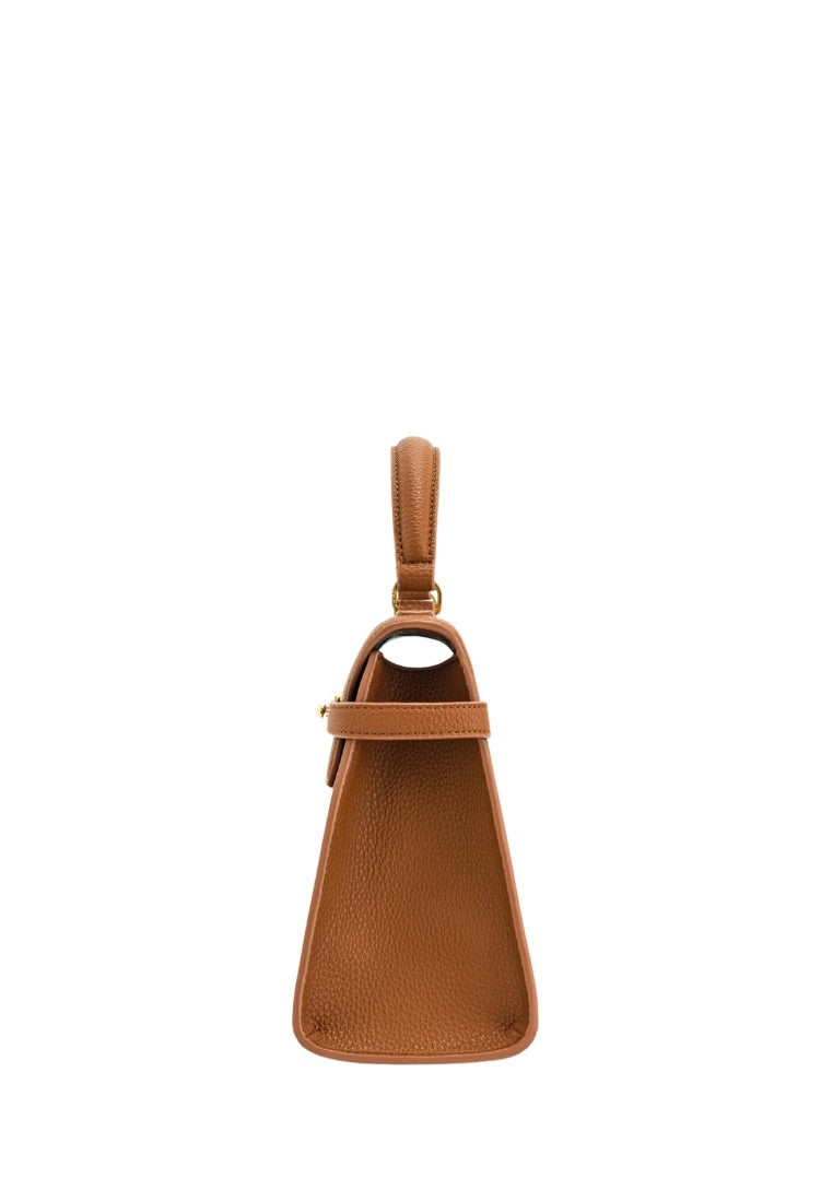 Elise Large Top Handle Bag - Brown