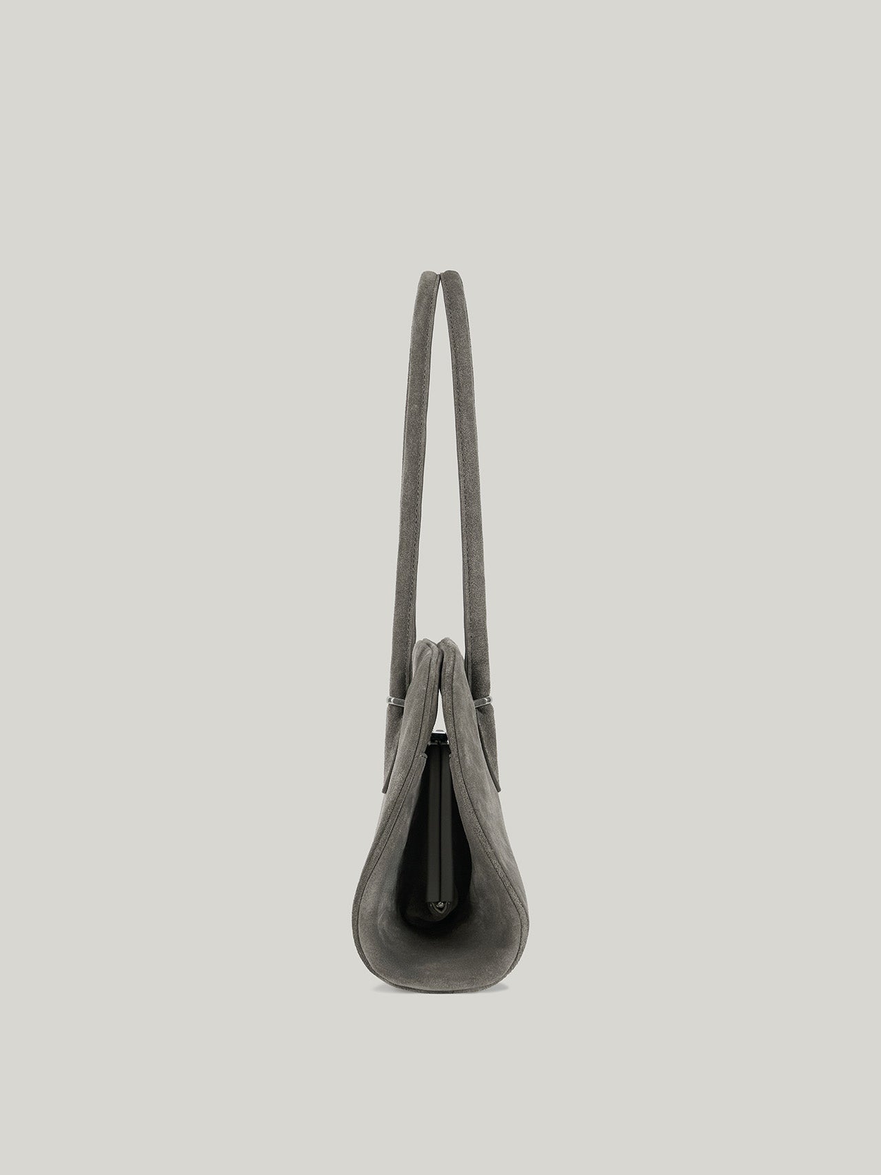 ANNEAU FRAME BAG suede grey
