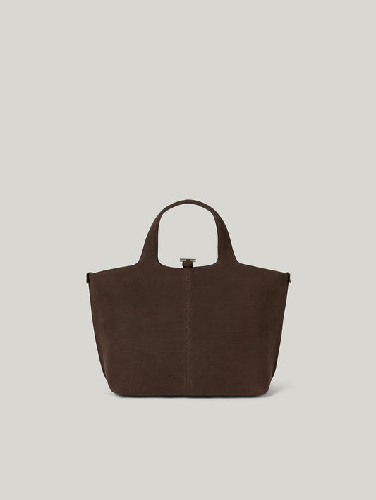PANIER TOTE BAG nubuck pattern brown