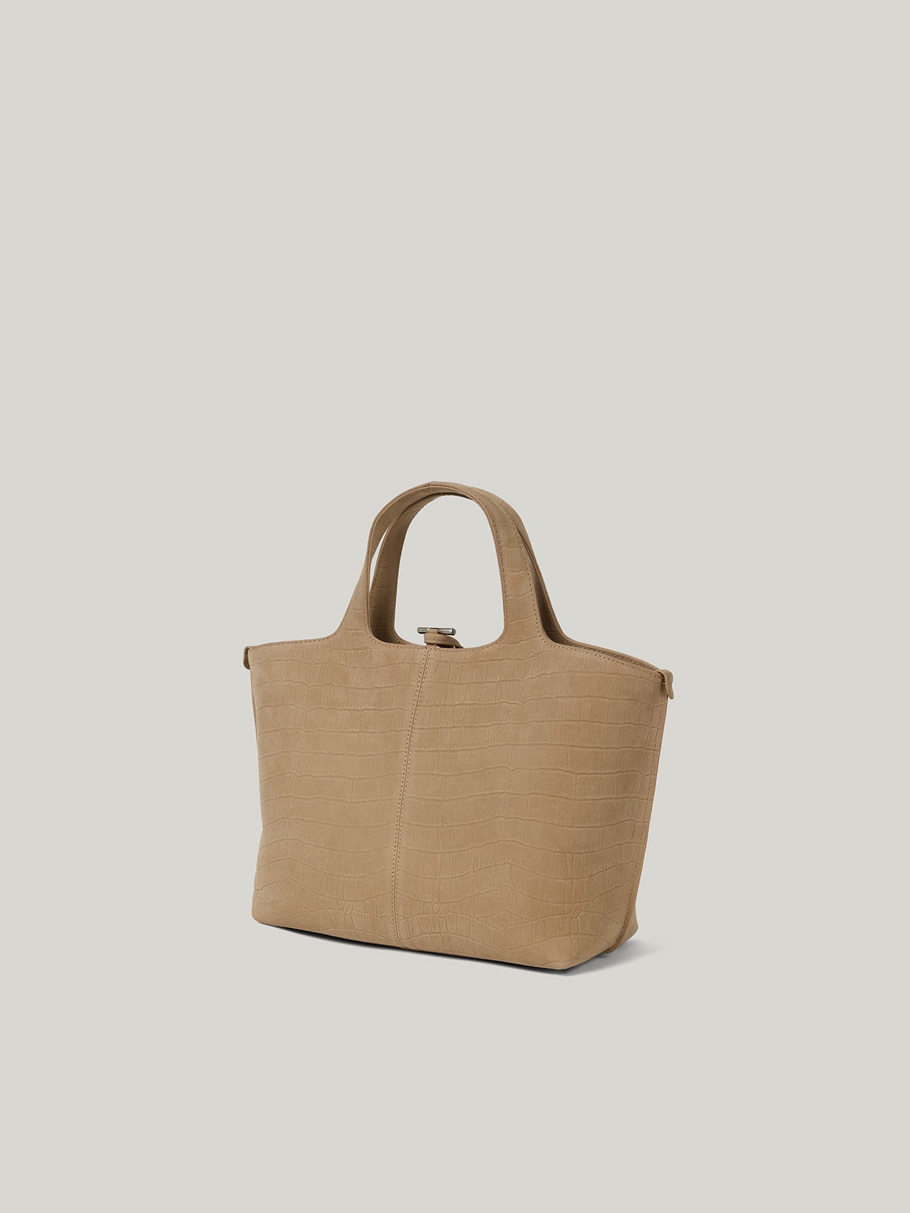 PANIER TOTE BAG nubuck pattern sand