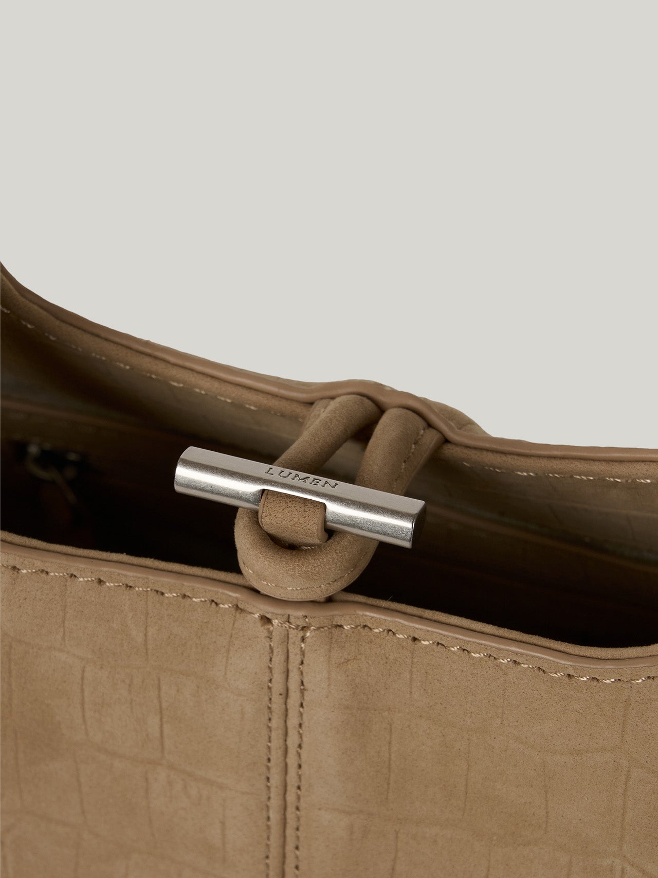 PANIER PETIT BAG nubuck pattern sand