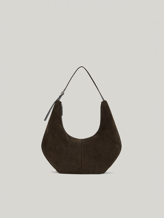 MOSSY HOBO BAG suede brown