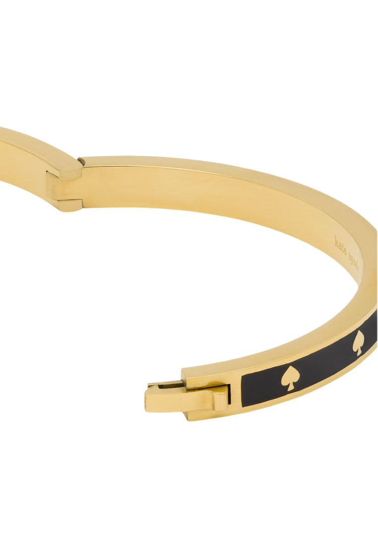 Spot The Spade Enamel Hinged Bangle Black
