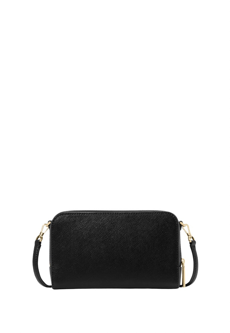 Staci Mini Dual Zip Around Crossbody Black