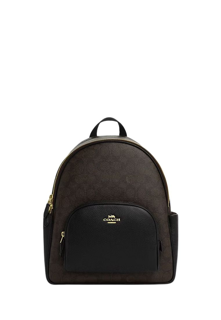 Court Backpack In Signature Canvas Walnut Black  display picture 1