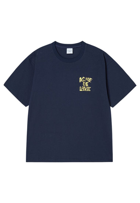 Ink Stamp Logo Short Sleeve T-Shirt Dark Navy
