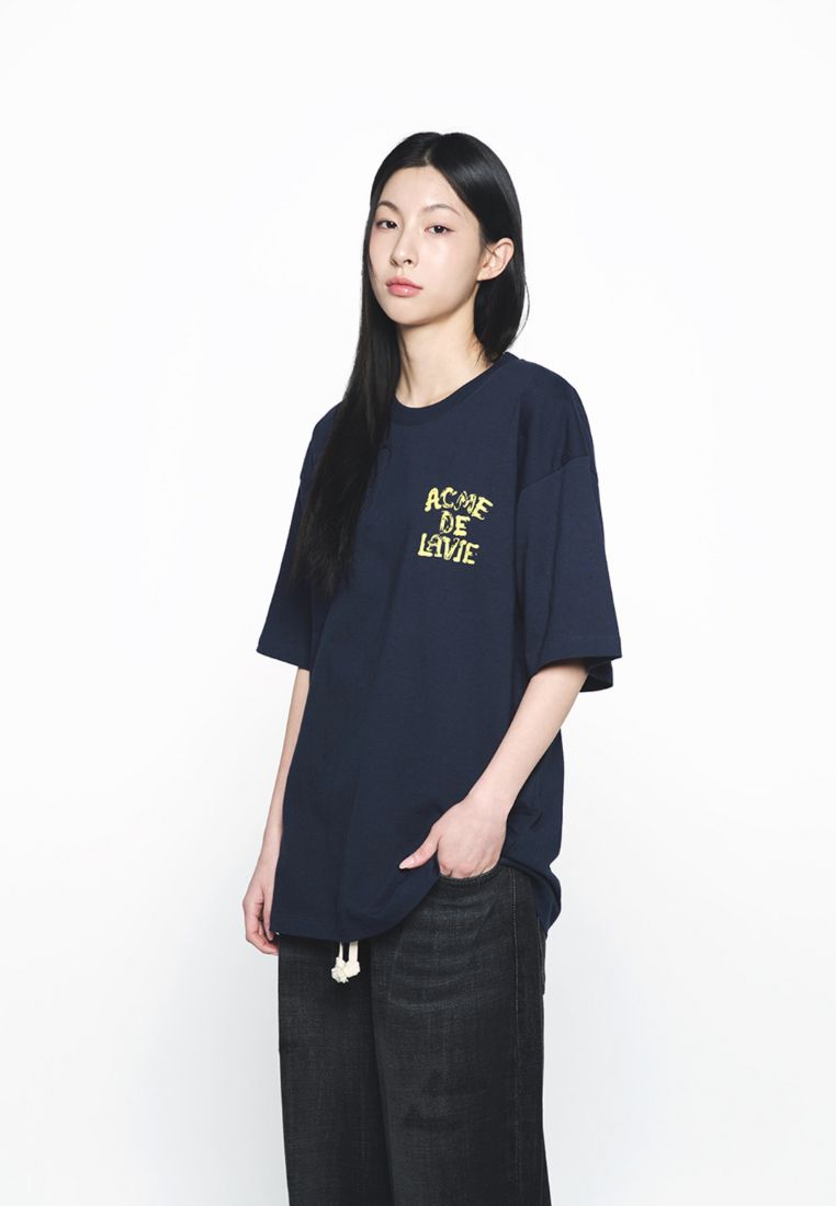 Ink Stamp Logo Short Sleeve T-Shirt Dark Navy