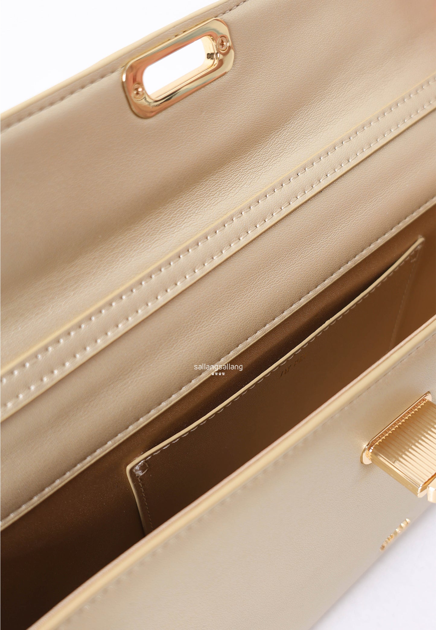 Bria Structured Top Handle Bag - Gold