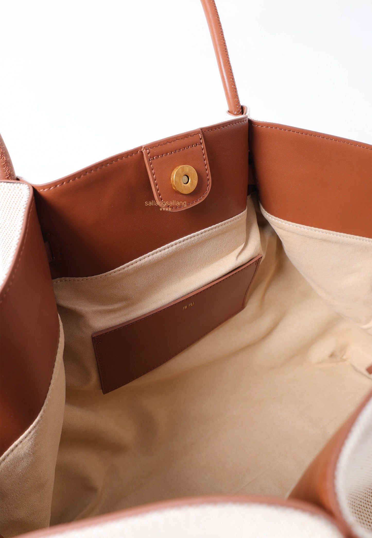 Hana Large Tote Bag - Brown Canvas