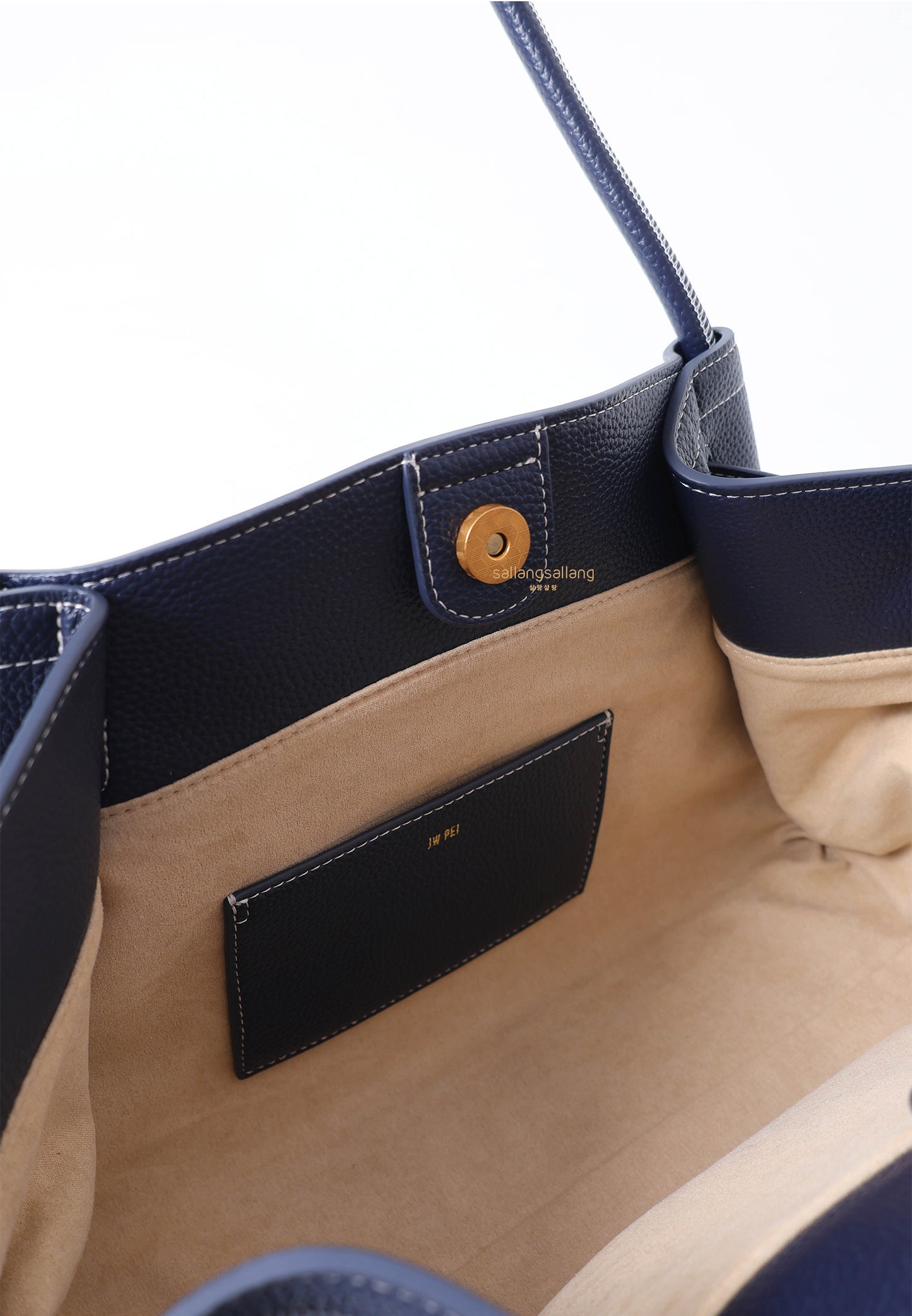 Hana Wide Tote Bag - Navy