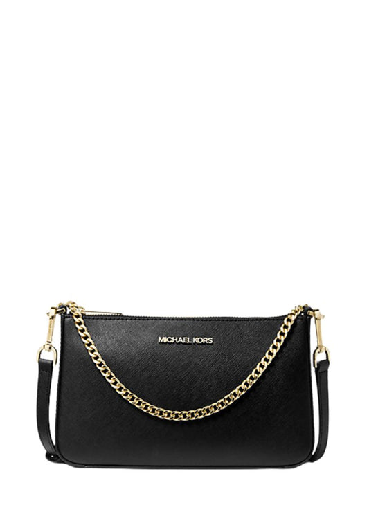 Jet Set Medium Saffiano Leather Crossbody Bag Black