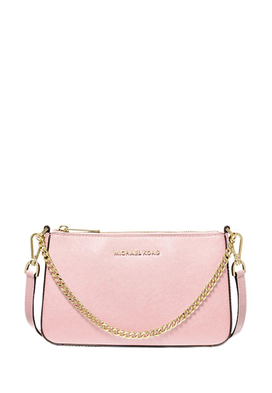 Jet Set Medium Saffiano Leather Crossbody Bag Powder Blush