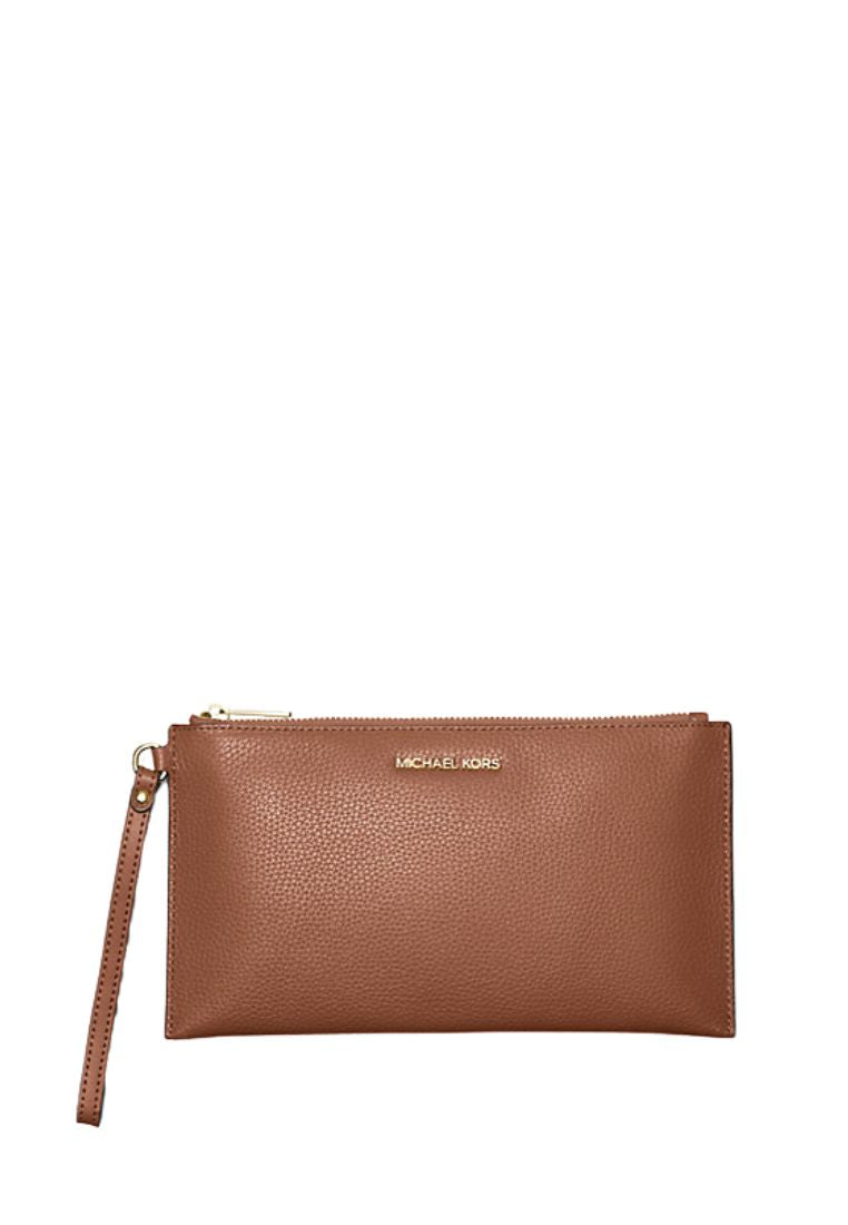MICHAEL KORS Jet Set Travel Large Pebbled Leather Pouch Luggage