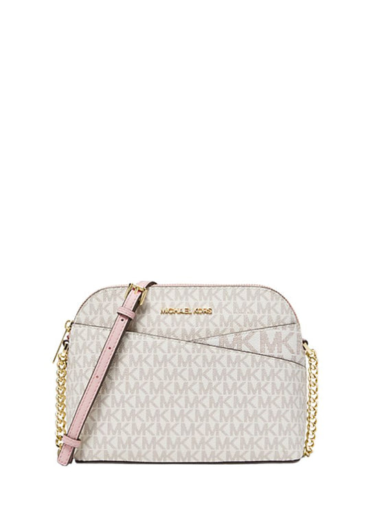 Jet Set Travel Medium Logo Dome Crossbody Bag Blush Multi