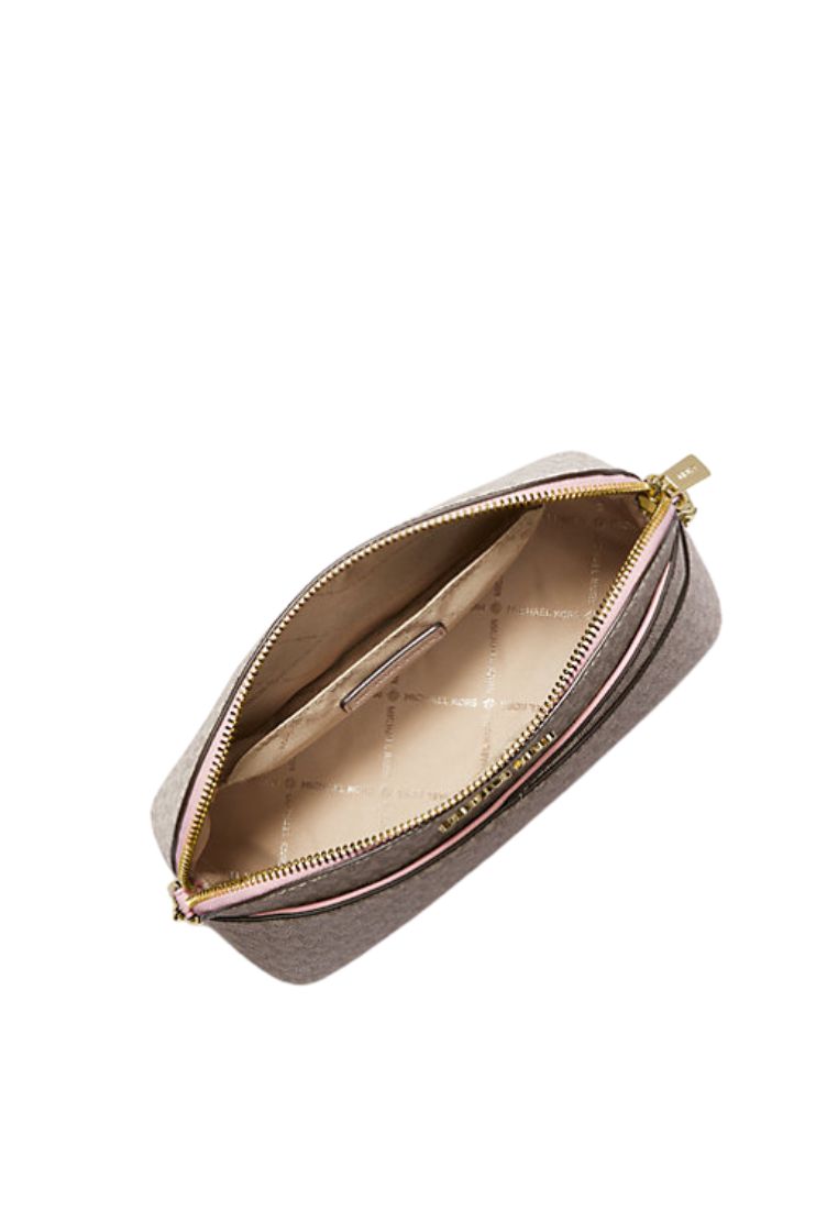 Jet Set Travel Medium Logo Dome Crossbody Bag Blush Multi