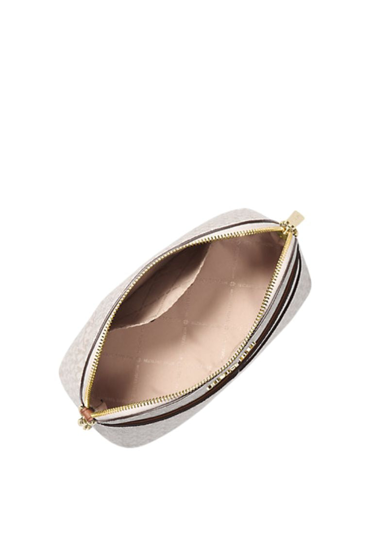 Jet Set Travel Medium Logo Dome Crossbody Bag Vanilla