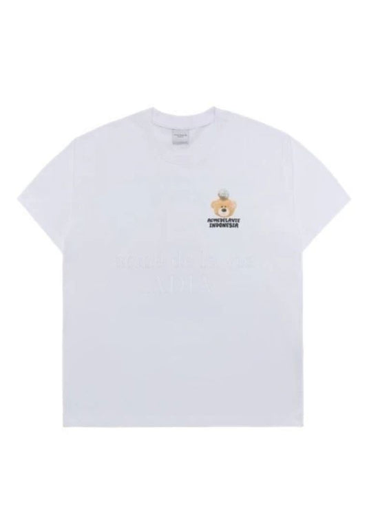 KLEPON BEAR ARTWORK Short Sleeve T-Shirt White