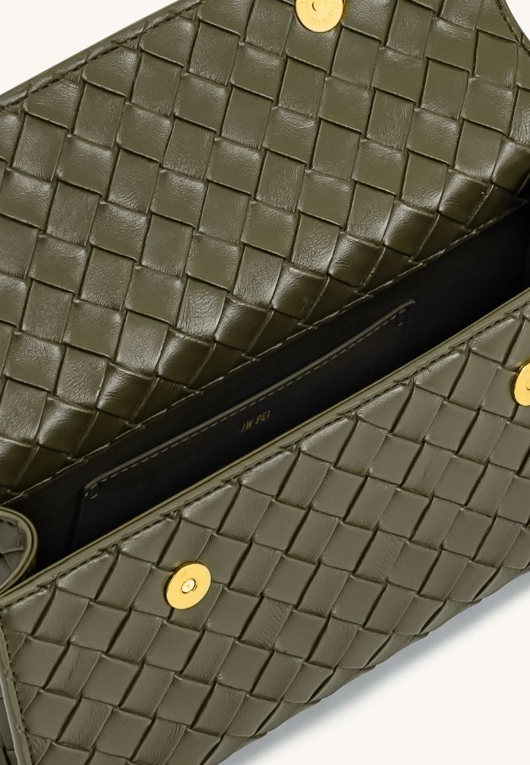 Keyla Weave Texture Top Handle Bag - Green