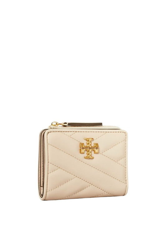 Kira Chevron Bi-fold Wallet New Cream