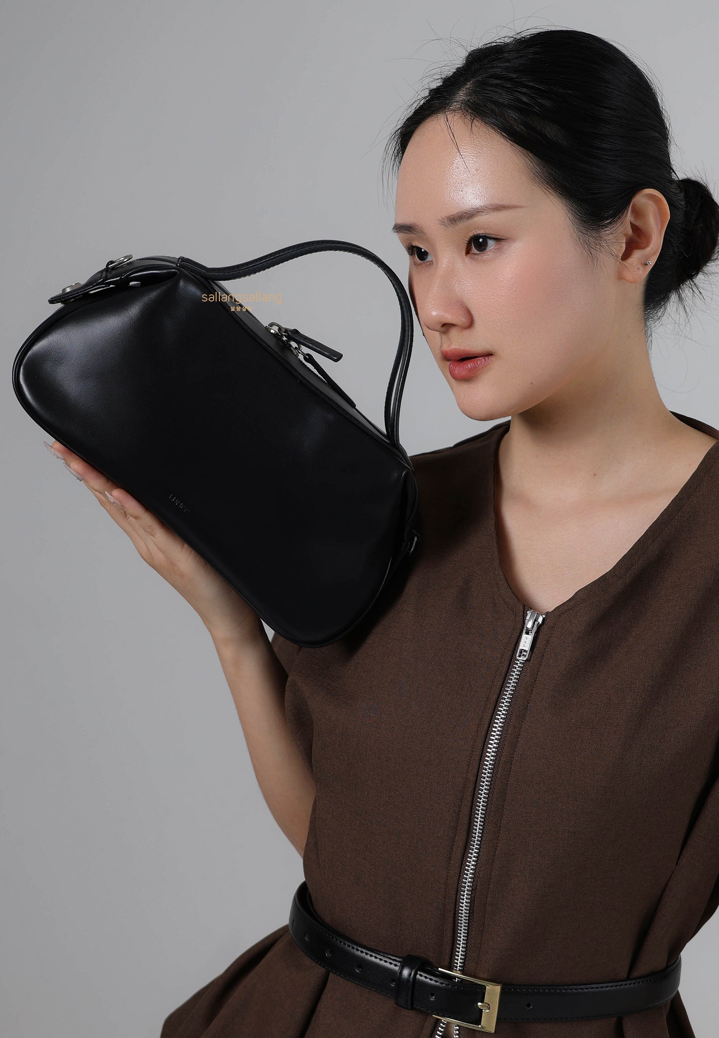 NADEL ZIP TOTE BAG soft black