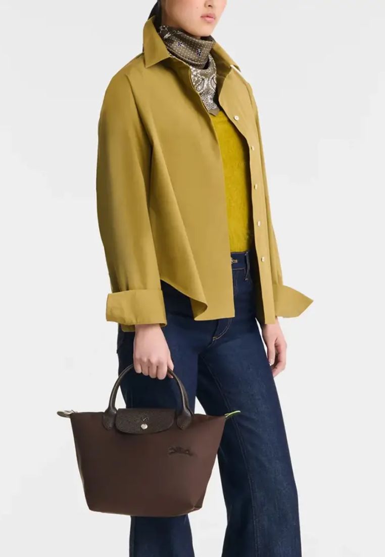Le Pliage Green Small Top Handle Bag Mocha