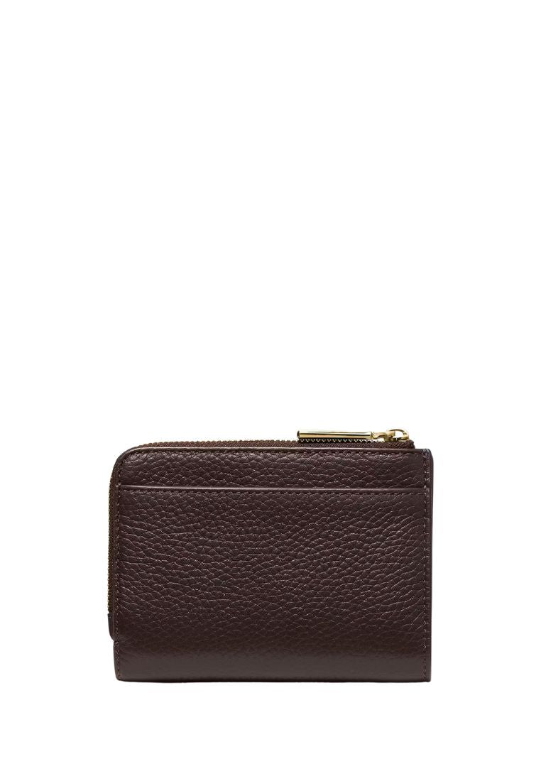 Lena Small L Zip Wallet Hot Fudge