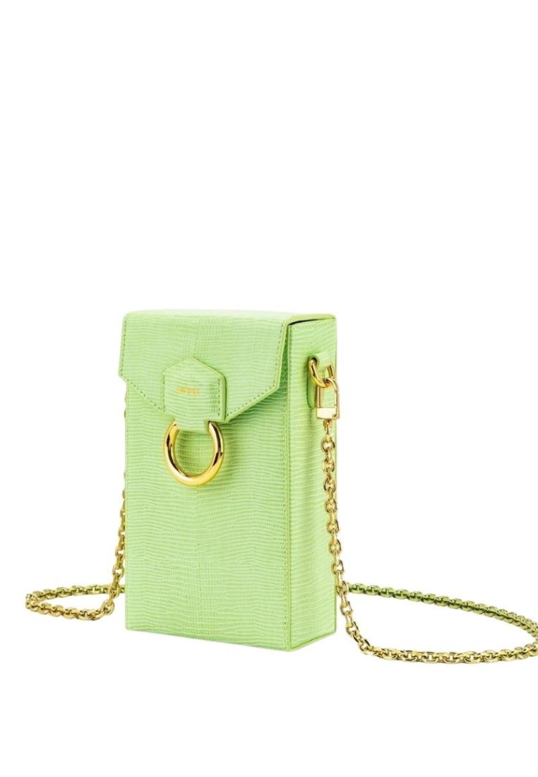Lola Gradient Chain Phone Case - Lime Green Lizard