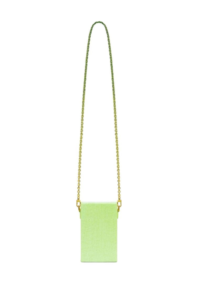 Lola Gradient Chain Phone Case - Lime Green Lizard