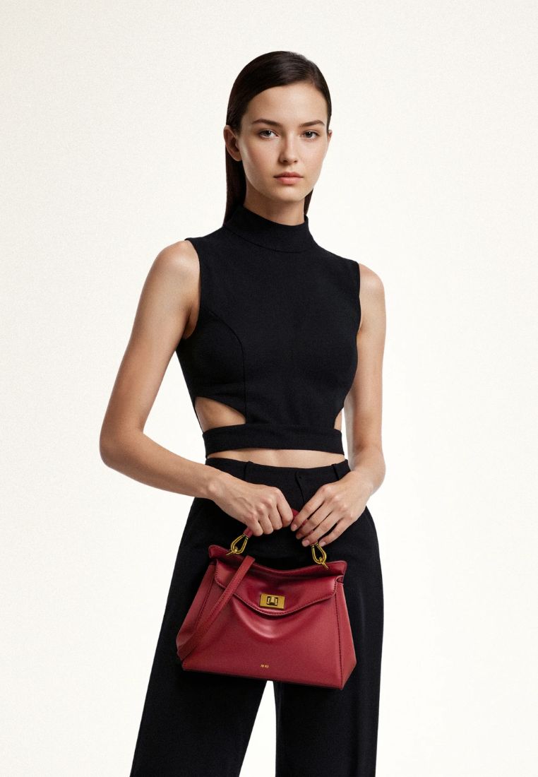 Lucia Classic Top Handbag - Claret