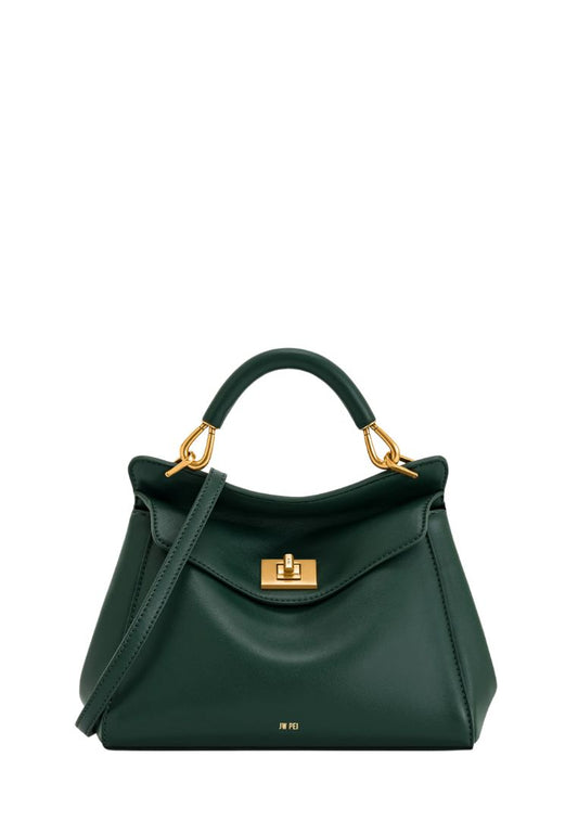 Lucia Classic Top Handbag - Dark Green