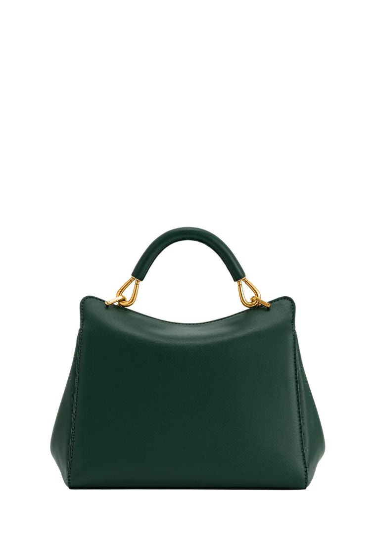 Lucia Classic Top Handbag - Dark Green
