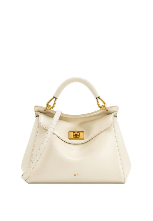 Lucia Classic Top Handbag - White