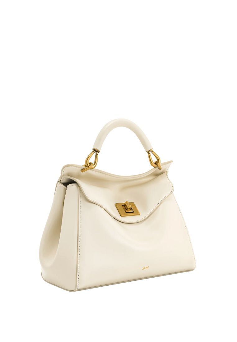 Lucia Classic Top Handbag - White