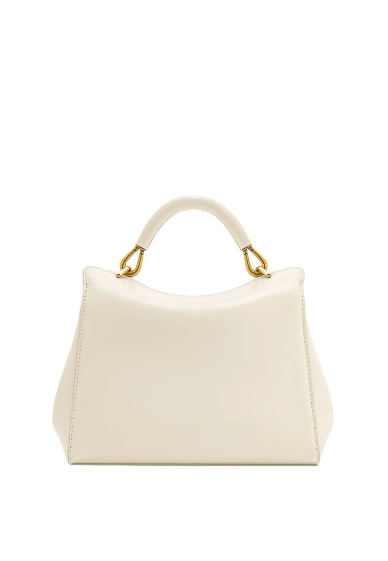 Lucia Classic Top Handbag - White