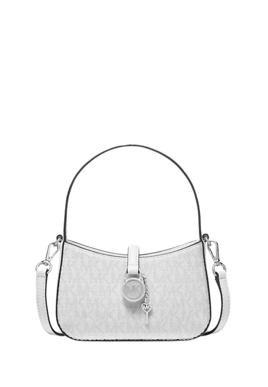 Lyra Extra-Small Signature Logo Crossbody Bag Optic White