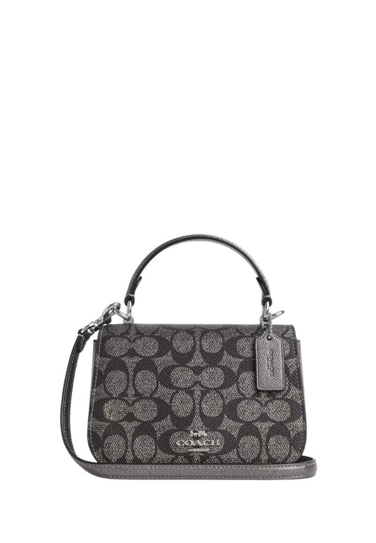 Lysa Top Handle Bag In Signature Canvas Silver Gunmetal Multi