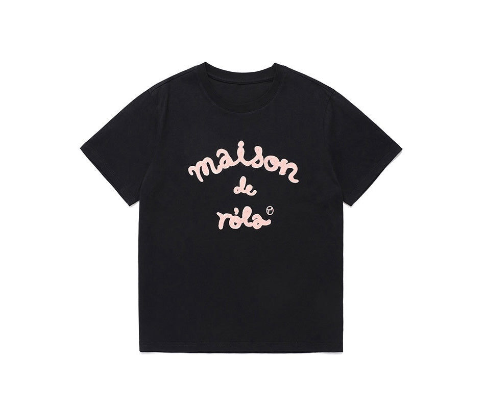 Maison De Rola Embroidery T-Shirt Black