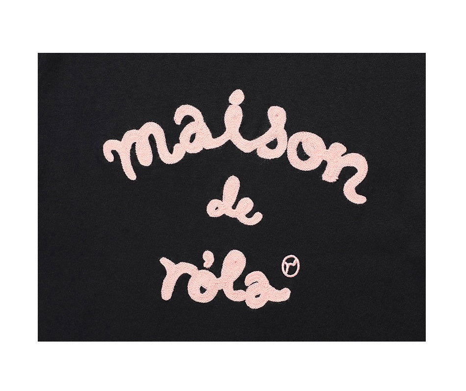 Maison De Rola Embroidery T-Shirt Black