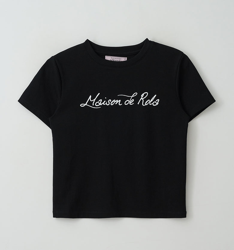 Maison De Rola Lettering T-Shirt Black